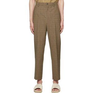 Nanushka Check Trousers Size 46 US 30 S Mens Beige $645